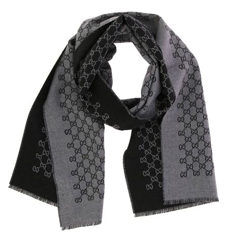 black and white Gucci scarf